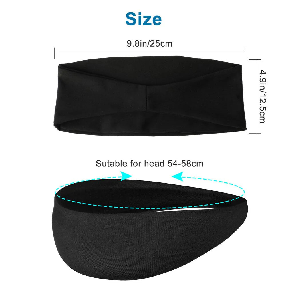 3-Pack Unisex Sports Headbands | Stretch Sweatband for Yoga, Gym & Running